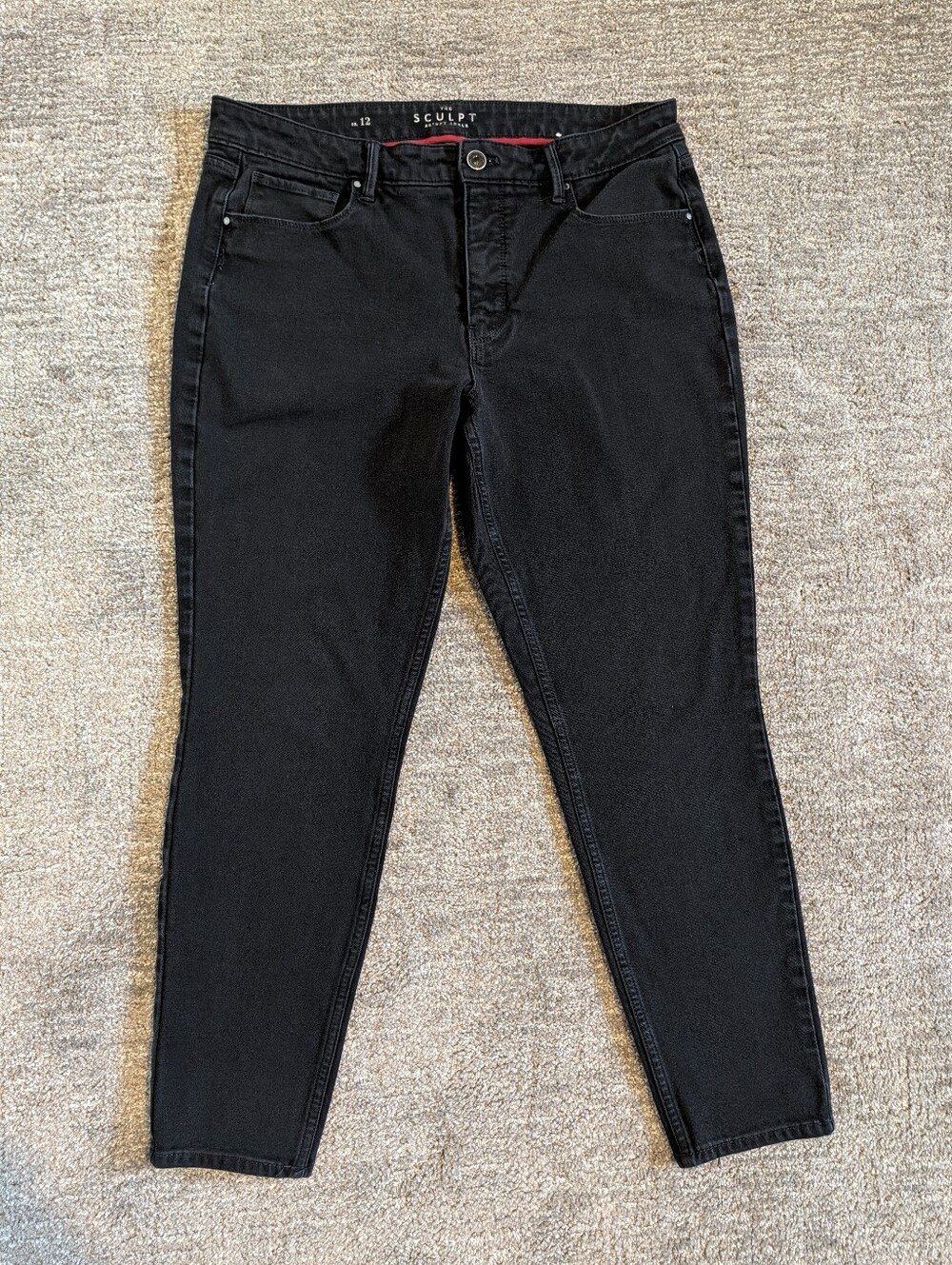 White House Black Market The Sculpt Skinny Ankle Black Jeans - Size 12